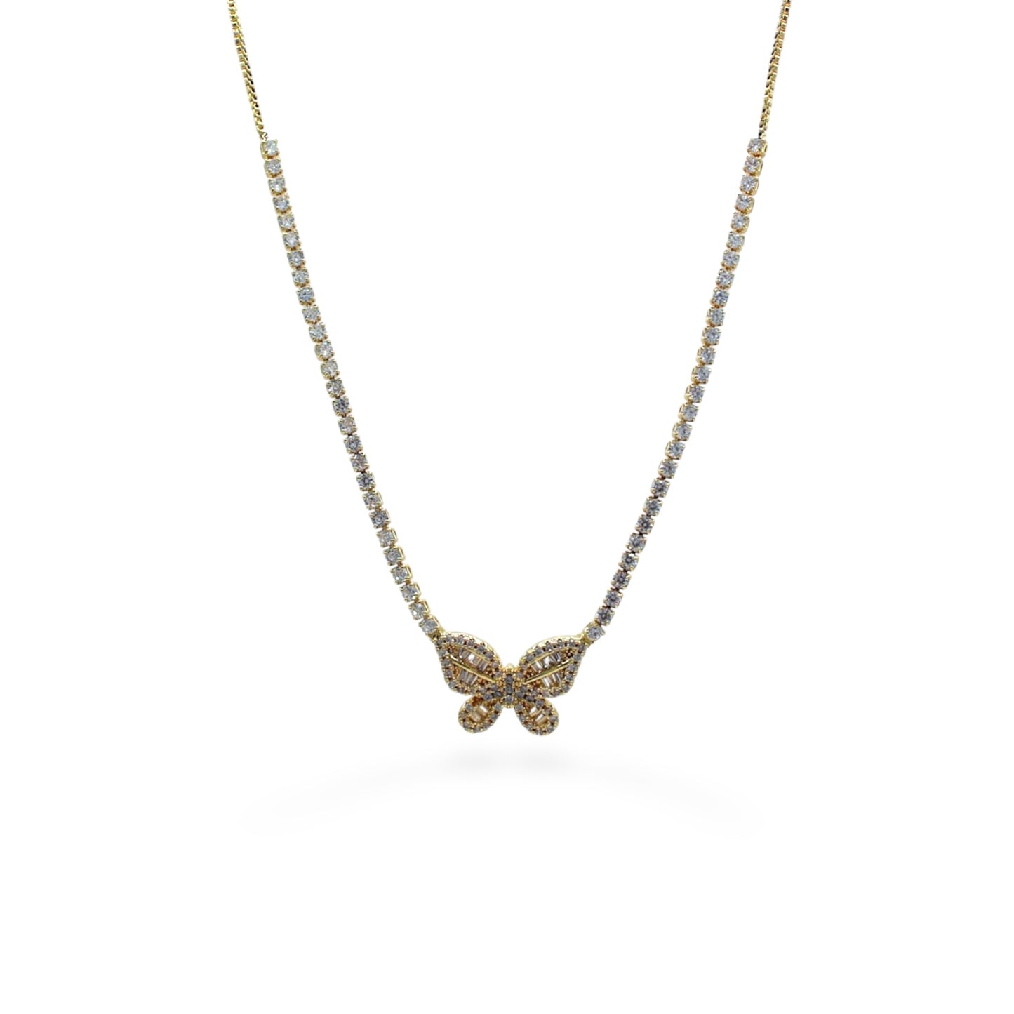 COLLAR MARIPOSA ZIRCONIAS