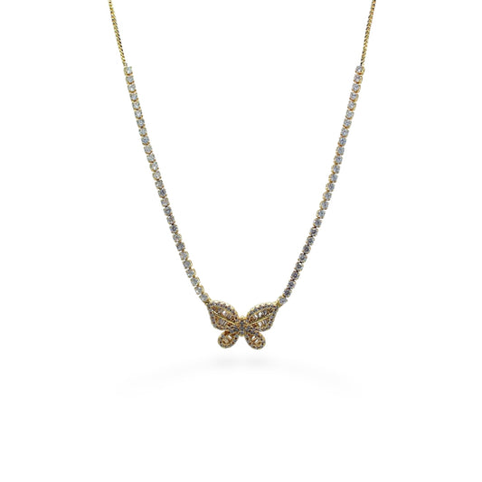 COLLAR MARIPOSA ZIRCONIAS