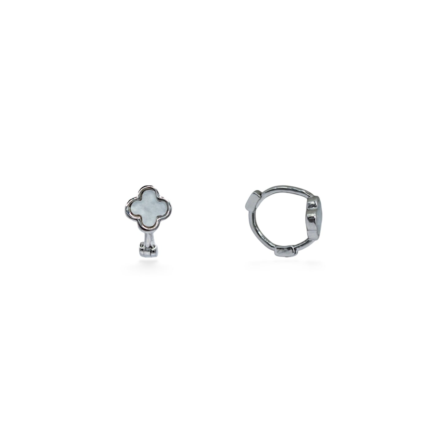 ARRACADAS PLATEADAS TRÉBOL