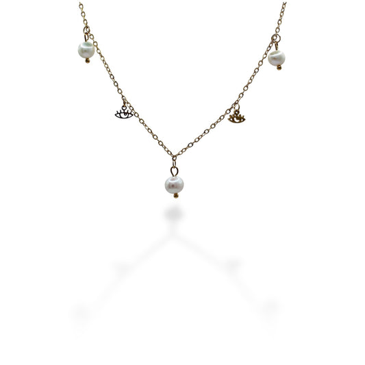 COLLAR PERLAS CON OJOS