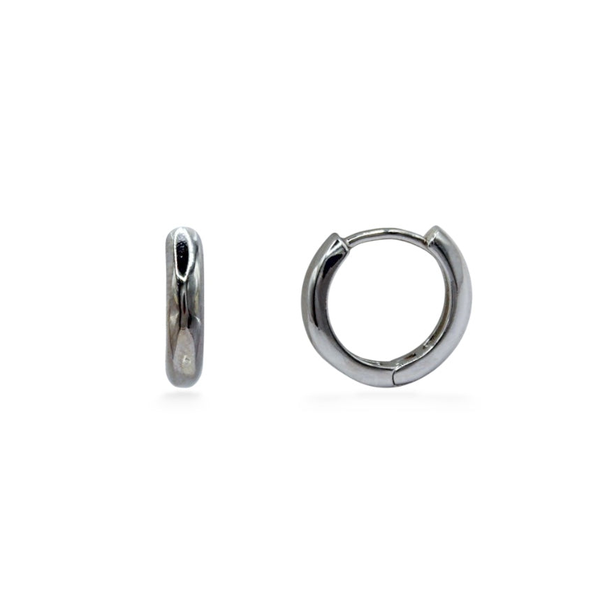 ARRACADAS PLATEADAS CHUNKY LISAS