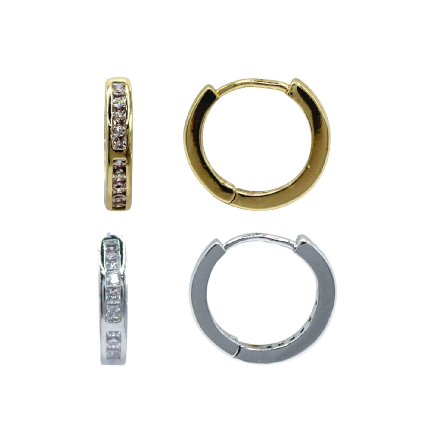 ARRACADAS ZIRCONIAS INCRUSTADAS DIVIDIDAS