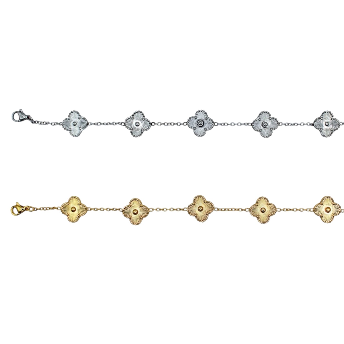 PULSERA TRÉBOL DIAMANTADO