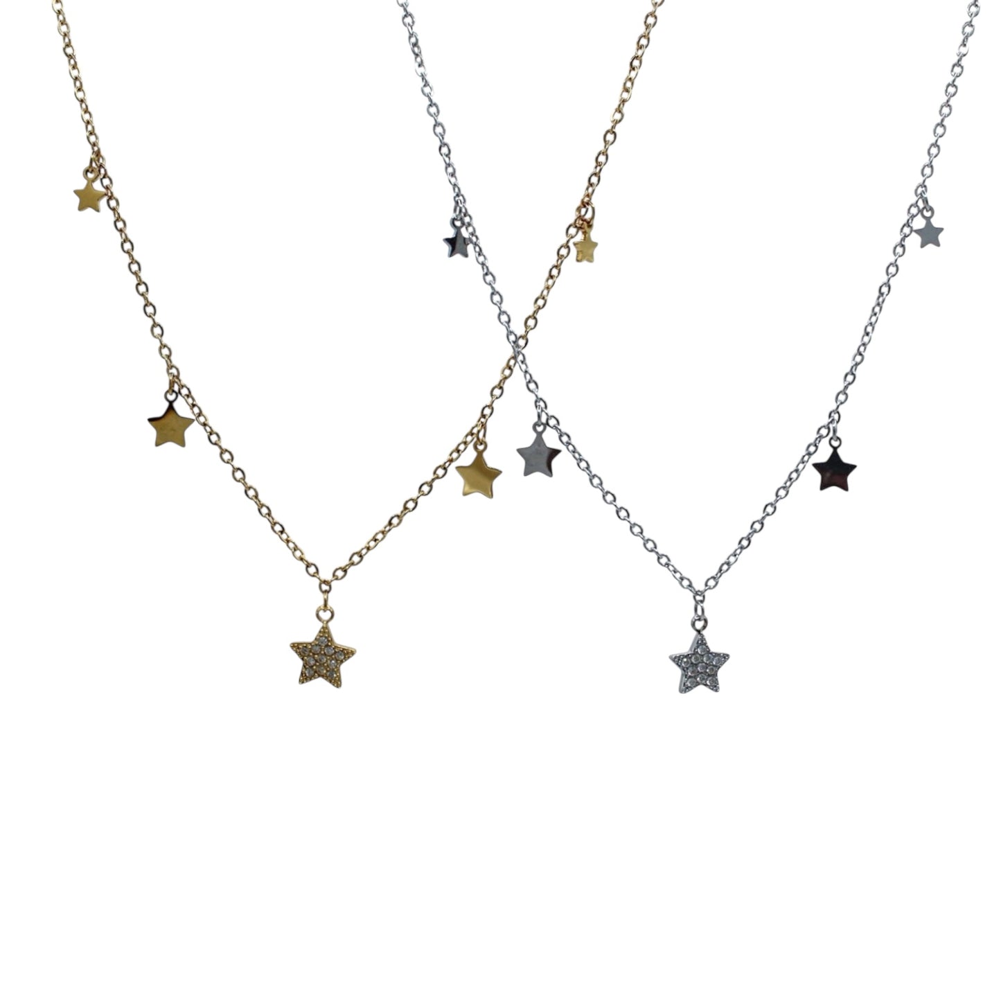 COLLAR ESTRELLAS CON ZIRCONIAS