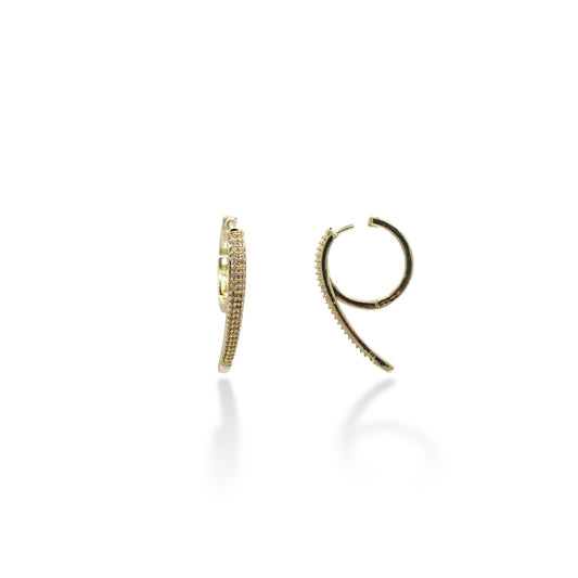 ARRACADA CIRCULO CON CURVA ZIRCONIAS