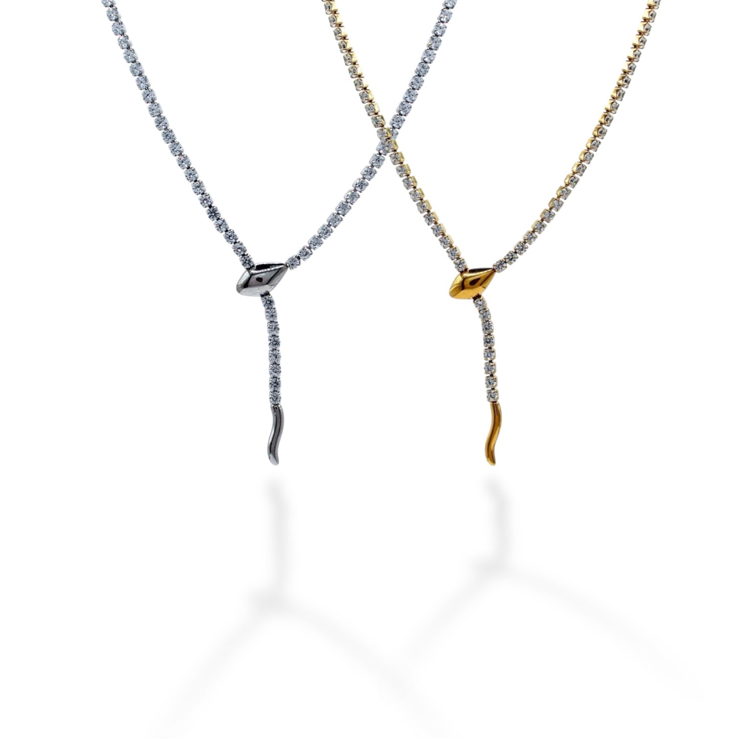 COLLAR TIPO SERPIENTE ZIRCONIAS