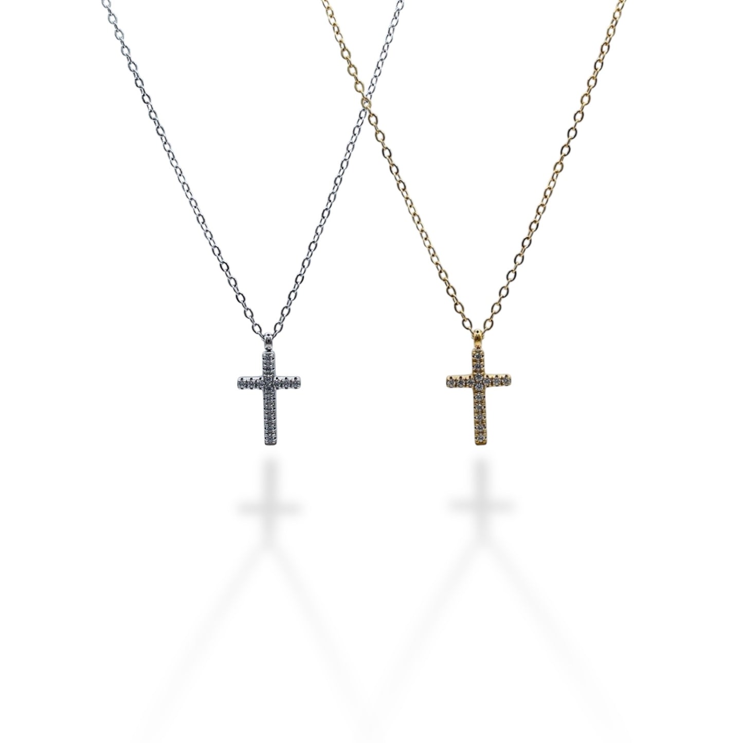 COLLAR CRUZ ZIRCONIAS CHICA